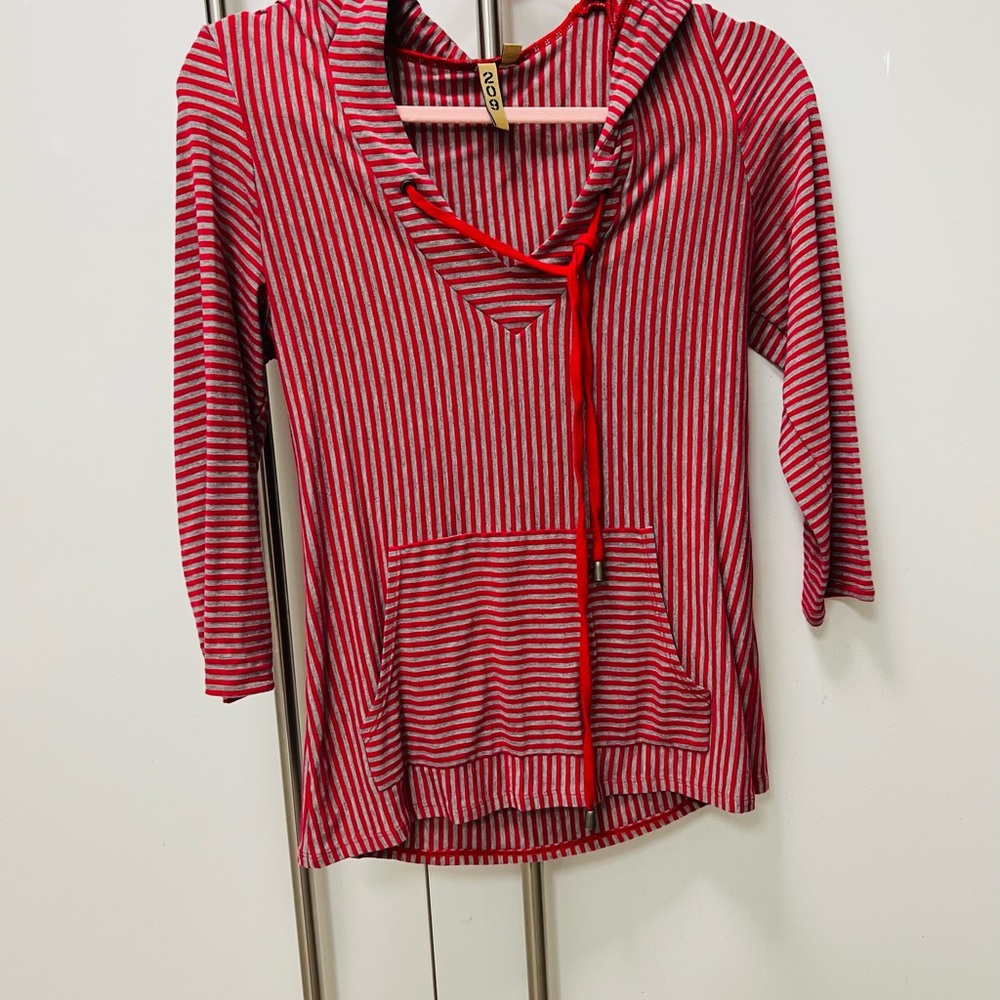209 Hoodie Gray/Red Size XS